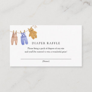 Classic Baby Diaper Raffle Card