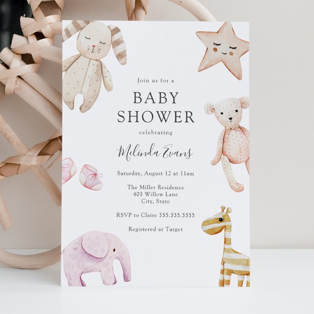 Classic Baby Girl Baby Shower  Invitation (Creator Uploaded)