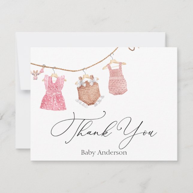 Classic Baby Girl Thank You  (Front)