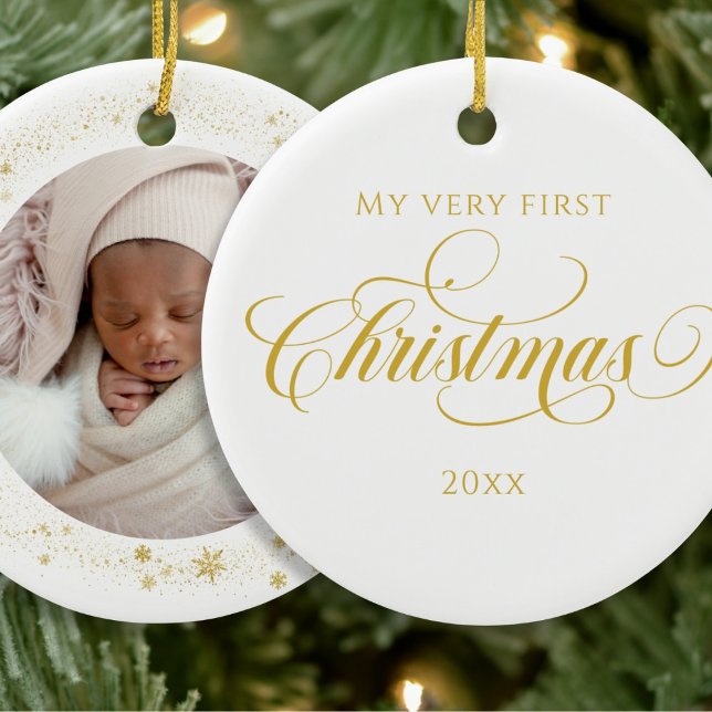 Classic Baby Photo Christmas Ornament (Creator Uploaded)