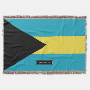 Classic Bahamian Flag Throw Blanket
