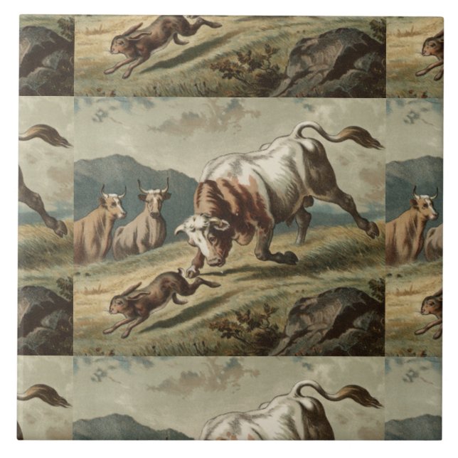 Classic Ballad of the Lost Hare Ceramic Tile (Front)