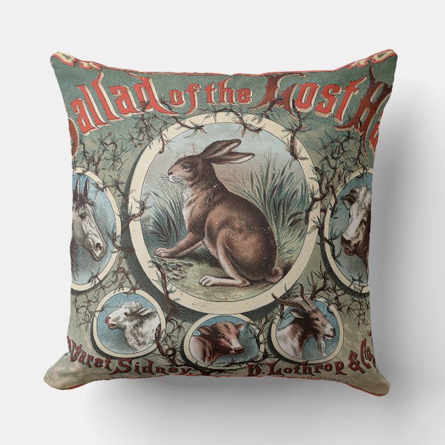 Classic Ballad of the Lost Hare Cushion (Front)
