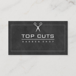 Classic Barber Shop Sleek Background Business Card
