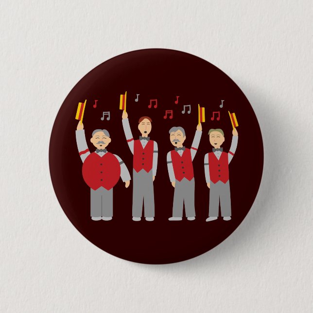 Classic Barbershop Quartet 6 Cm Round Badge (Front)
