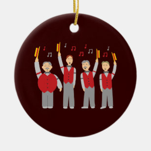 Classic Barbershop Quartet Ceramic Ornament
