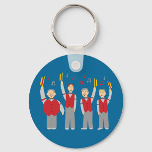 Classic Barbershop Quartet Key Ring