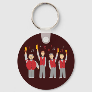 Classic Barbershop Quartet Key Ring