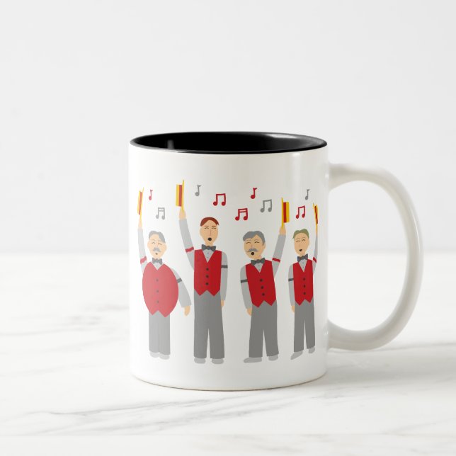 Classic Barbershop Quartet Two-Tone Coffee Mug (Right)