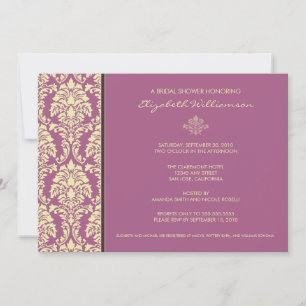 Classic Baroque Bridal Shower Invitation (lilac)