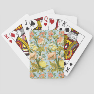 Classic Baroque Floral Fruit Damask Textile Playing Cards