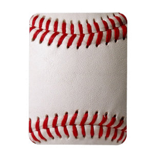 Classic Baseball and Softball Red Stitching Magnet