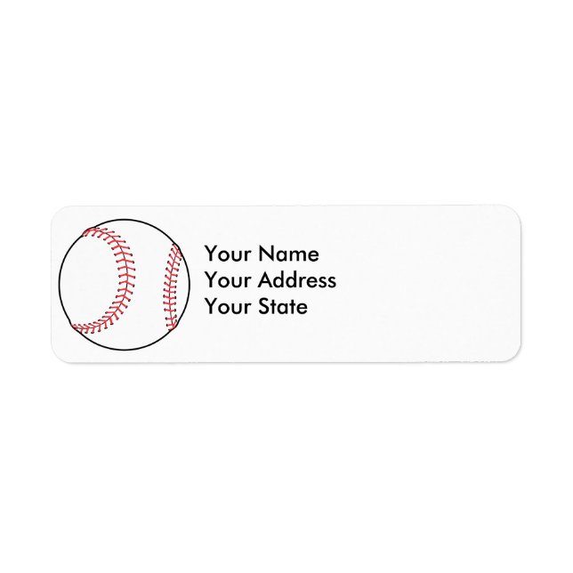 classic baseball design return address label (Front)