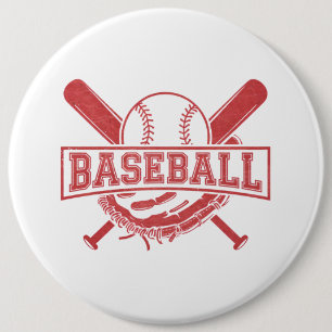 Classic Baseball Emblem 6 Cm Round Badge