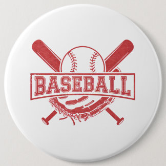 Classic Baseball Emblem 6 Cm Round Badge