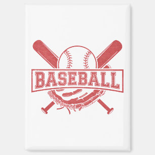 Classic Baseball Emblem Magnet