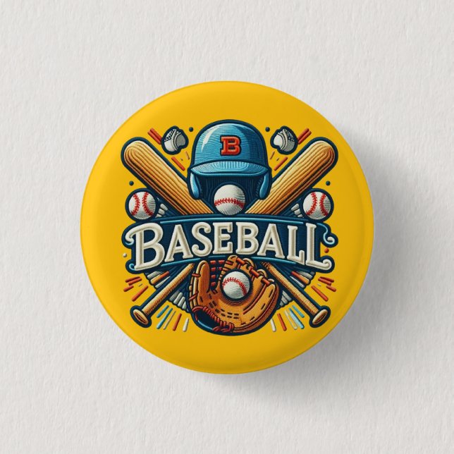 Classic Baseball Essentials / Stylish Retro Legend 3 Cm Round Badge (Front)