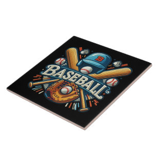Classic Baseball Essentials / Stylish Retro Legend Ceramic Tile