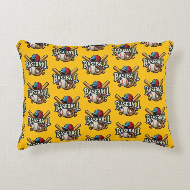 Classic Baseball Essentials / Stylish Retro Legend Decorative Cushion (Front)