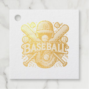 Classic Baseball Essentials / Stylish Retro Legend Favour Tags