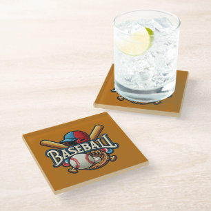Classic Baseball Essentials / Stylish Retro Legend Glass Coaster
