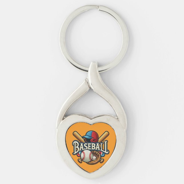 Classic Baseball Essentials / Stylish Retro Legend Key Ring (Front)