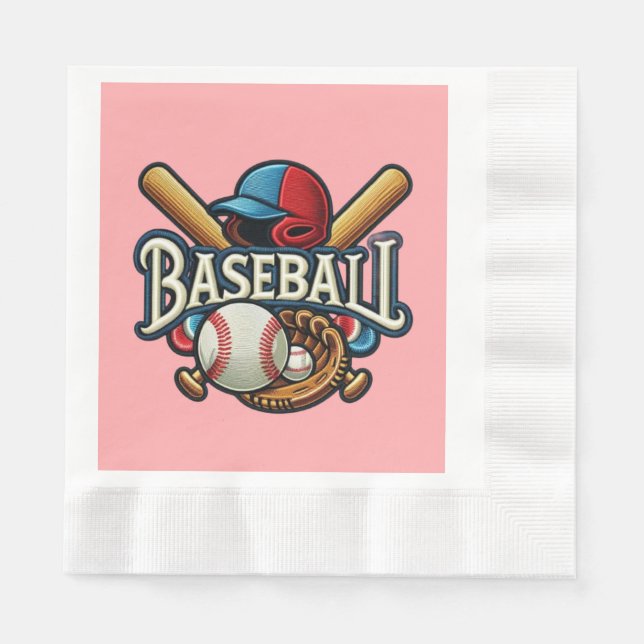 Classic Baseball Essentials / Stylish Retro Legend Napkin (Front)