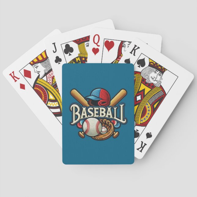 Classic Baseball Essentials / Stylish Retro Legend Playing Cards (Back)