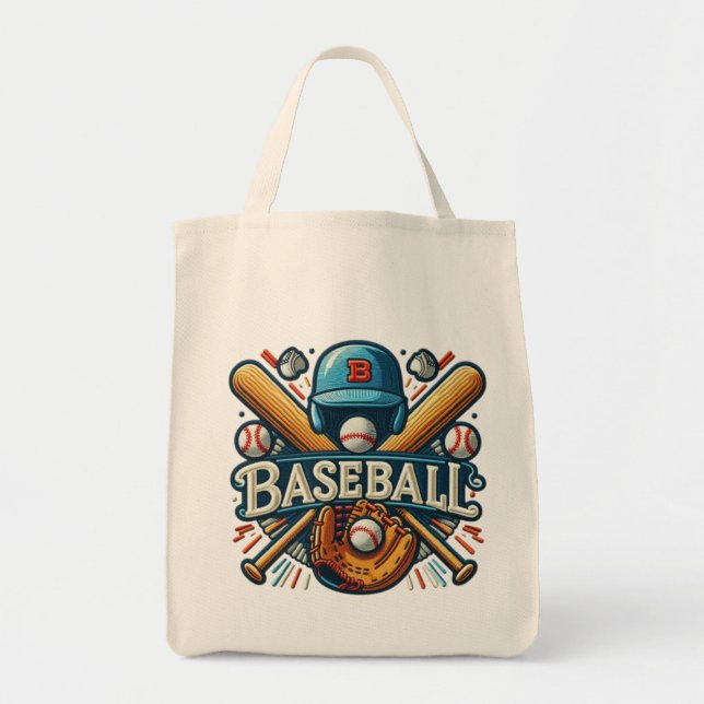 Classic Baseball Essentials / Stylish Retro Legend Tote Bag (Front)