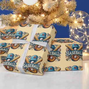 Classic Baseball Essentials / Stylish Retro Legend Wrapping Paper