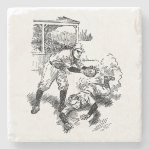 Classic Baseball Stone Coaster