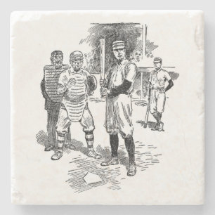 Classic Baseball Stone Coaster