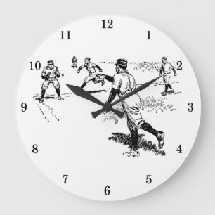 Classic Baseball Wall Clock