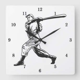 Classic Baseball Wall Clock