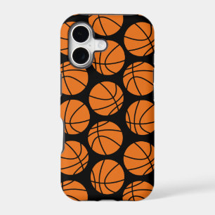 Classic Basketball Pattern on Black