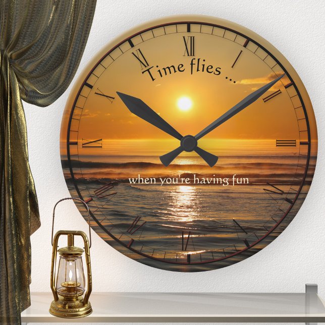 Classic Beach Sunset Wall Clock (Creator Uploaded)