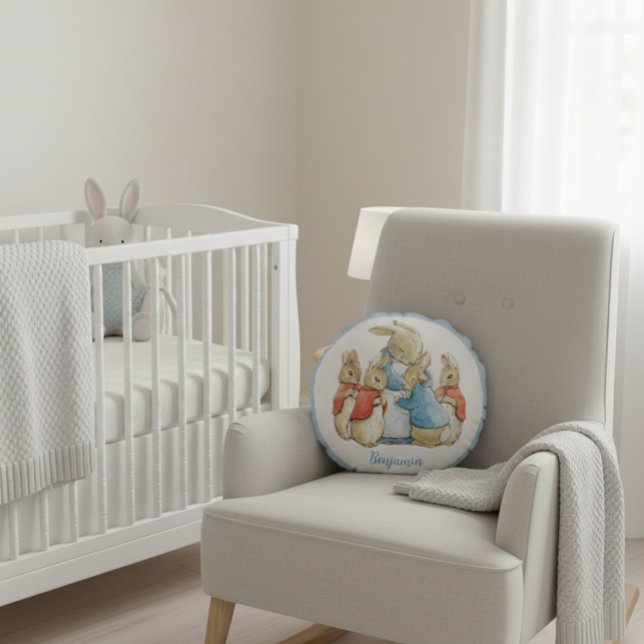 Classic Beatrix Potter Peter the Rabbit Round Cushion (Creator Uploaded)