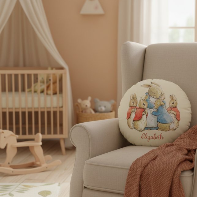 Classic Beatrix Potter Peter the Rabbit Round Cushion (Creator Uploaded)