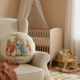 Classic Beatrix Potter Peter the Rabbit Round Cushion
