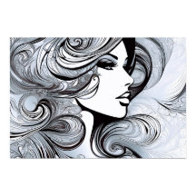 Classic Beauty: Modern Woman in Black & White