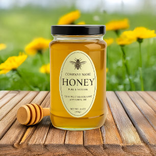 Classic Bee Honey Product Label Sticker