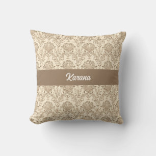 Classic Beige Damask Cushion