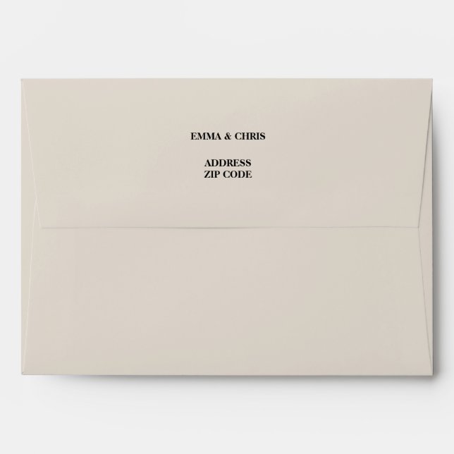Classic Beige Envelope (Back (Top Flap))