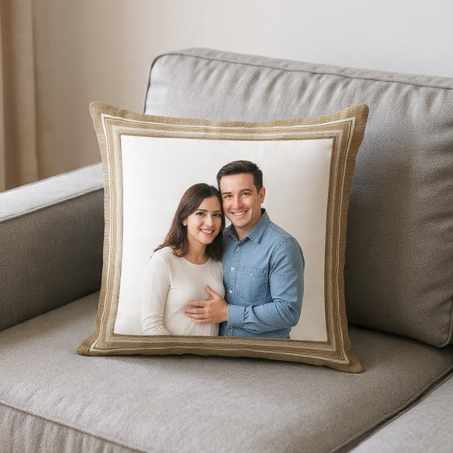 Classic Beige Frame Photo Cushion (Creator Uploaded)