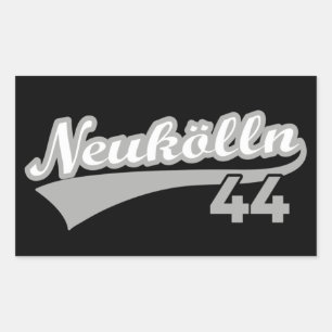 Classic Berlin Neukölln 44 City Number Rectangular Sticker