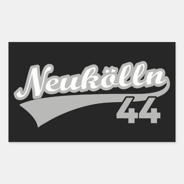 Classic Berlin Neukölln 44 City Number Rectangular Sticker (Front)