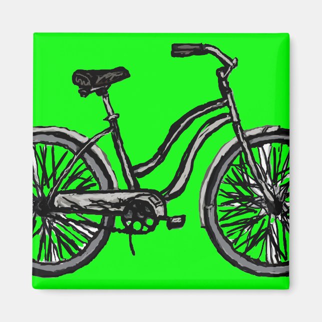 Classic Bicycle, Line Drawing Products Magnet (Front)