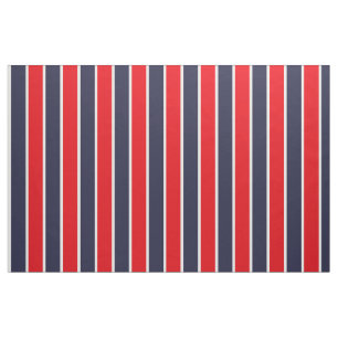 Classic Big Bold Red Blue White Stripes Pattern Fabric