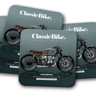 Classic Bike Coaster Motorcycle Coaster Set
