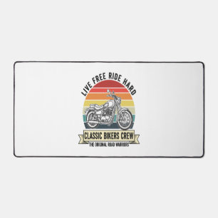 Classic Bikers Crew Motorcycle.jpg Desk Mat